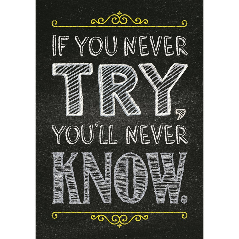 CTP6745 - If You Never Try Poster in Motivational