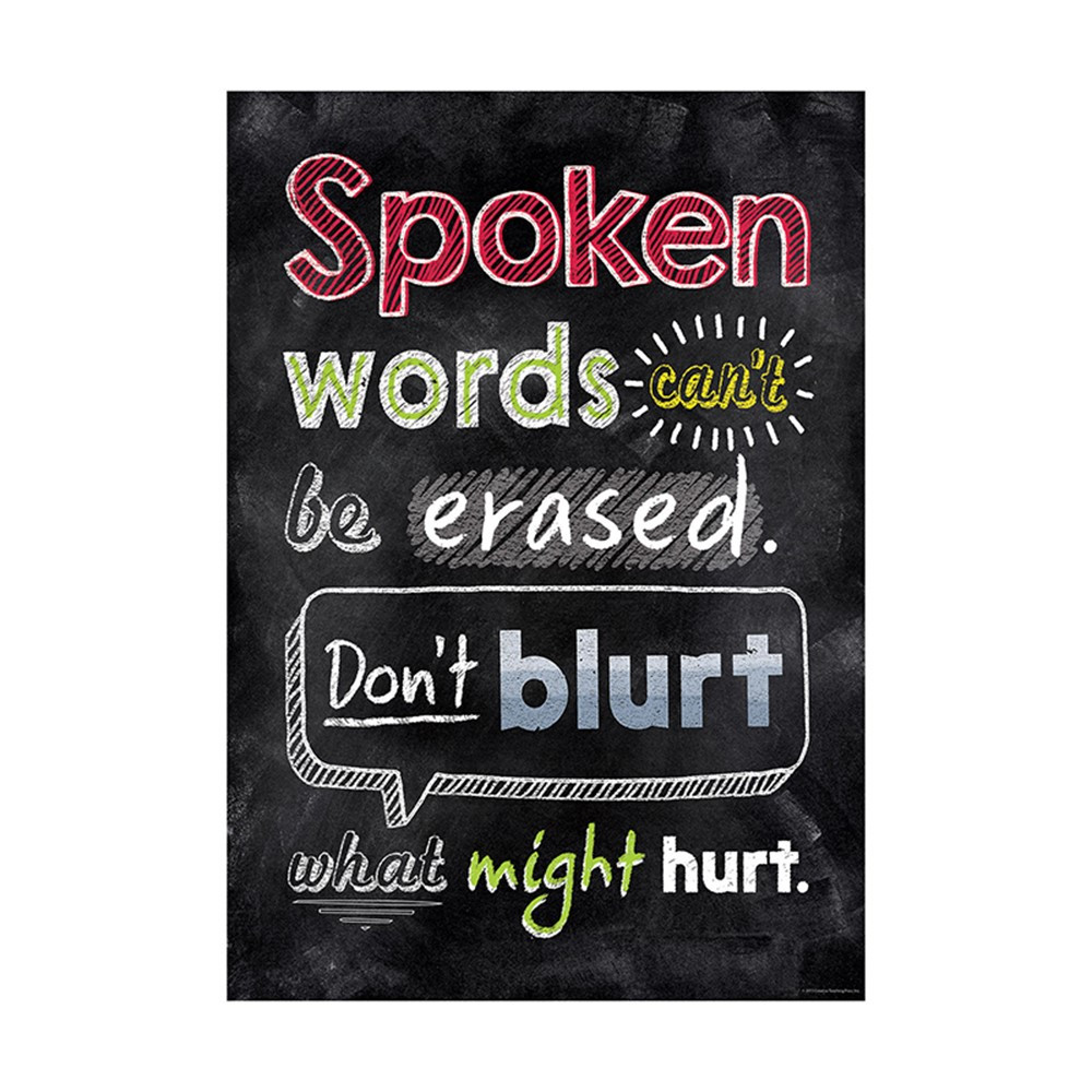 CTP6749 - Spoken Words Cant Be Erased Inspire U Poster in Motivational