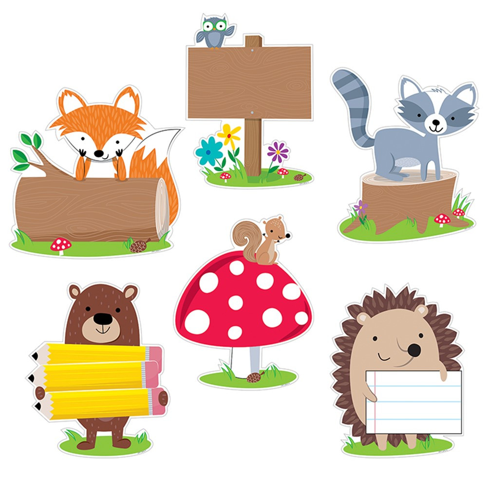 CTP7048 - Woodland Friends 10In Cut Outs in Accents