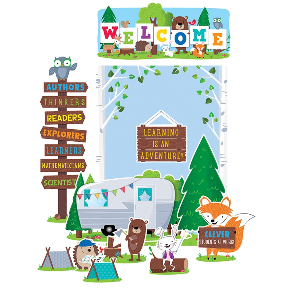 CTP7069 - Woodland Friends Welcome Bulletin Board Set in Classroom Theme