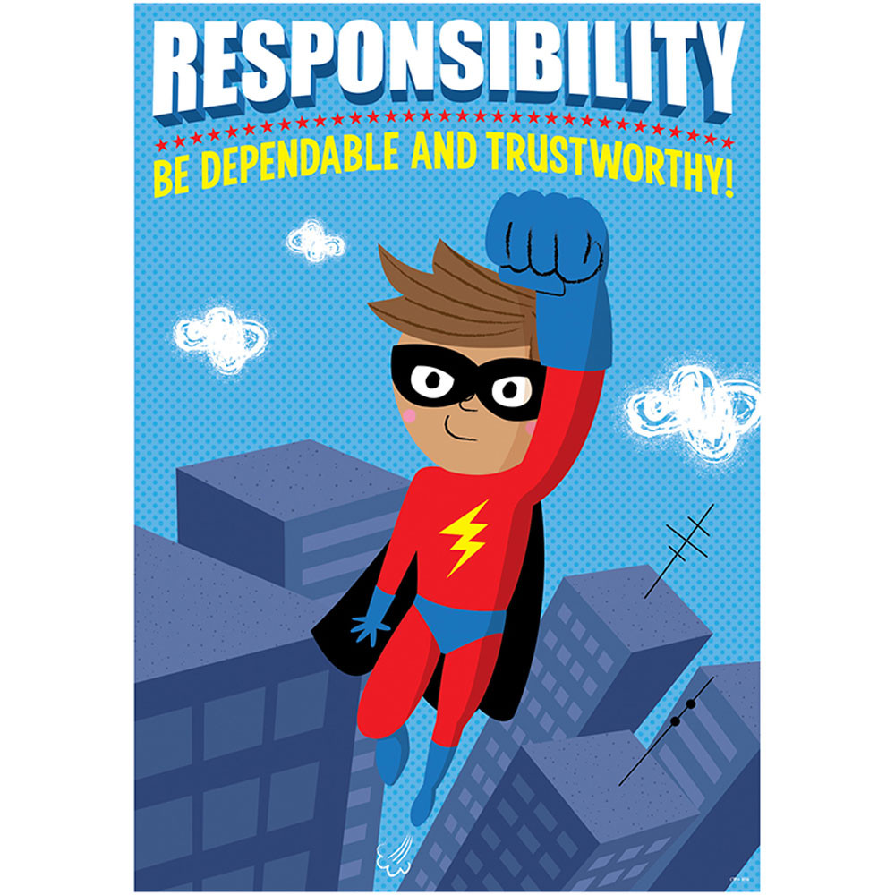 CTP7280 - Responsibility Superhero Poster Inspire U in Inspirational