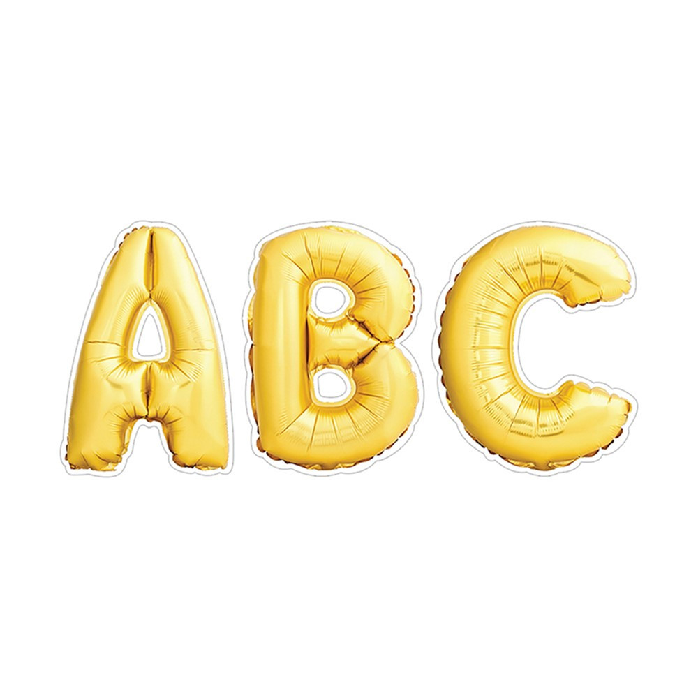 CTP8157 - Gold Mylar Balloon Punchout Upperca Letters in Letters