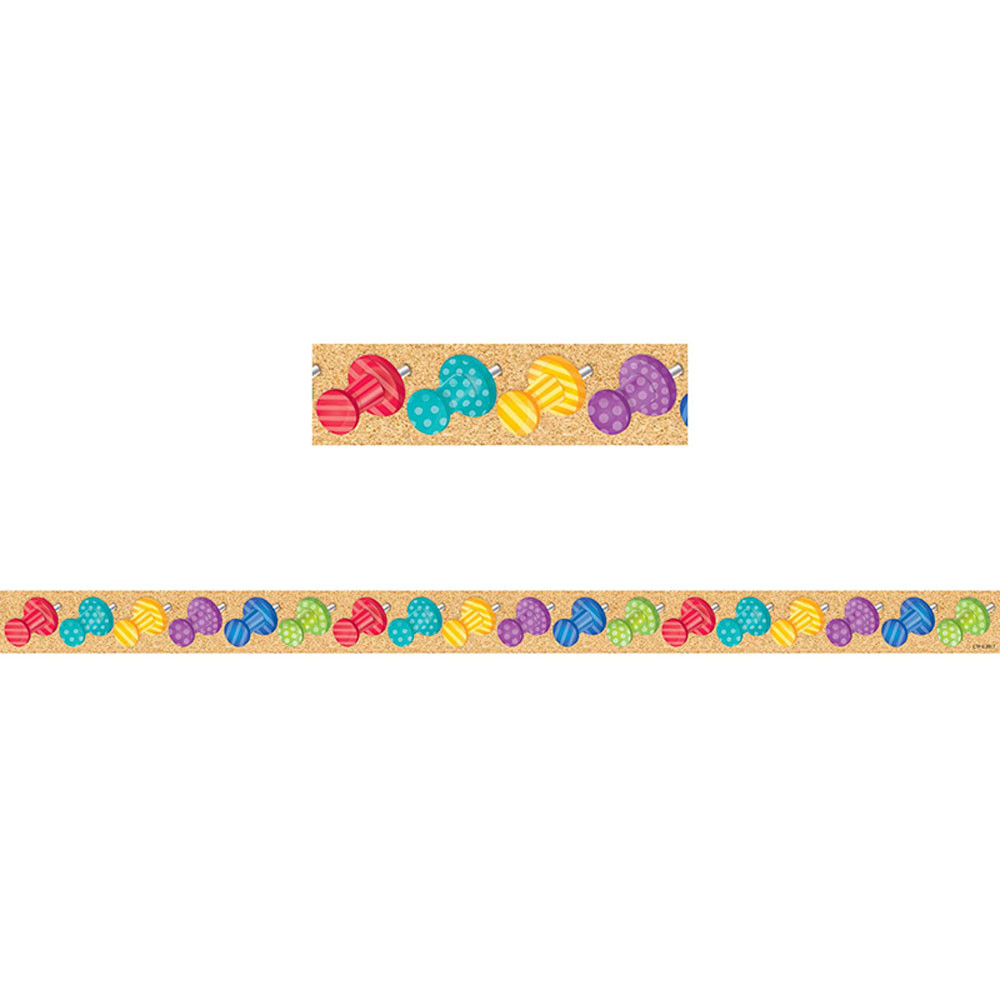 CTP8403 - Sm Bold/Bright Pushpin Magnet Strip Decor in General