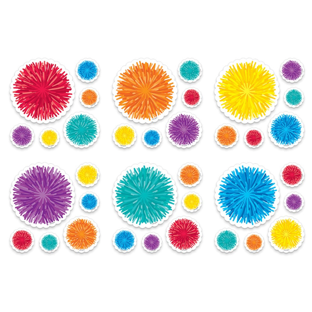 CTP8525 - Pom-Poms 6 Inch Designer Cut-Outs in Accents