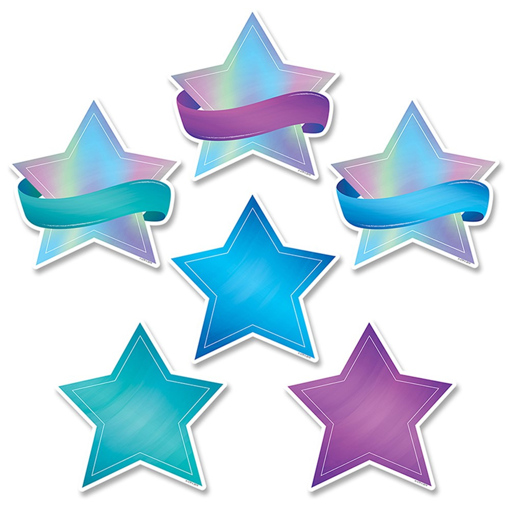 CTP8661 - Shimmering Stars Cut Outs 6 In Mystical Magical in Accents