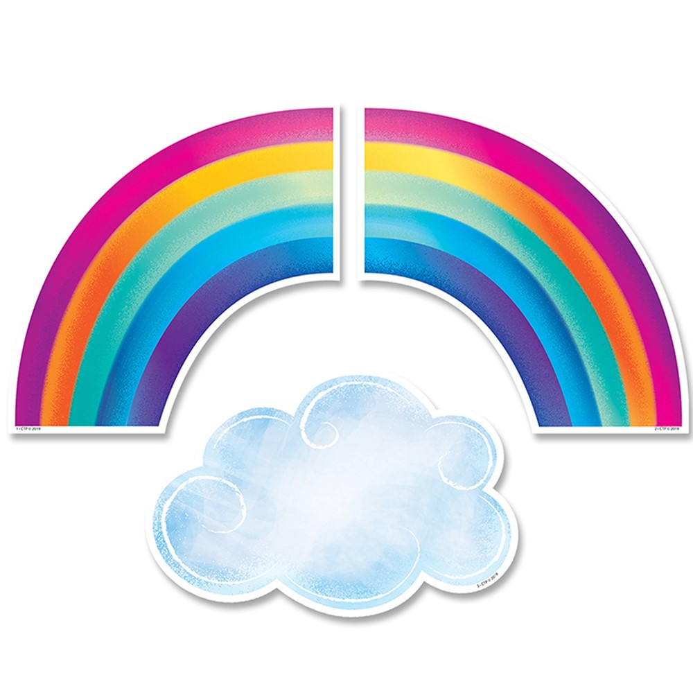 CTP8662 - Rainbows And Clouds Cut Outs 6 In in Accents