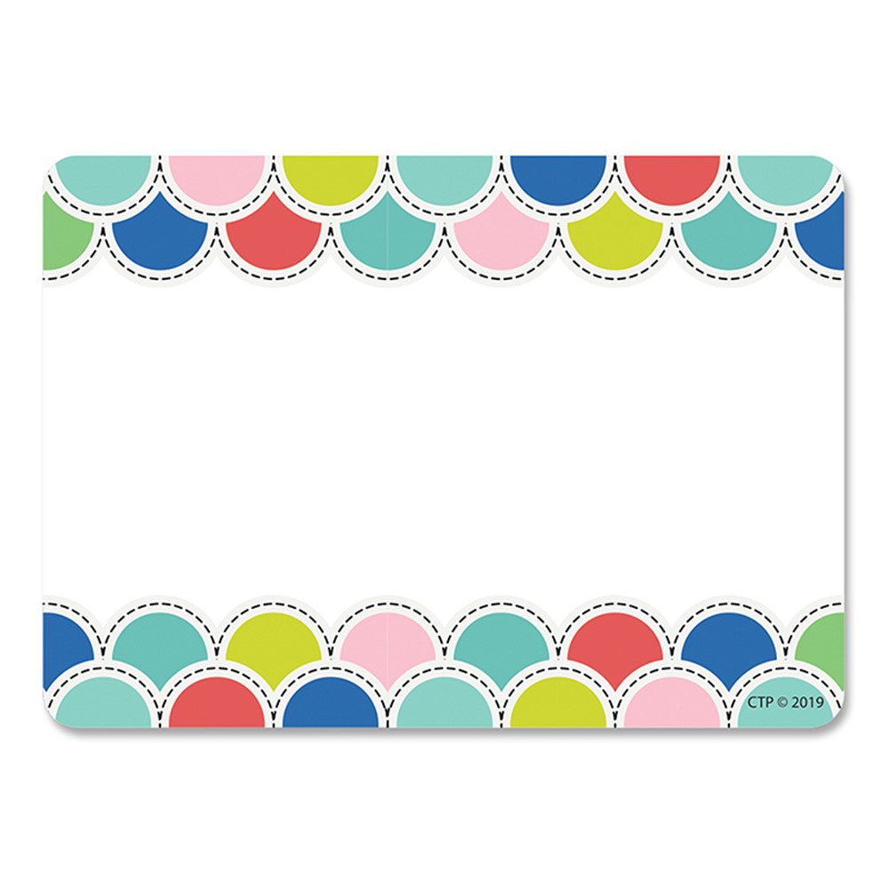 CTP8707 - Poppin Scallops Name Tag Labels in Name Tags