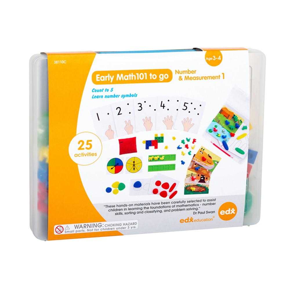 Early Math101 to go - Ages 3-4 - Number & Measurement - In Home Learning Kit for Kids - Homeschool Math Resources with 25+ Guided Activities - CTU38110 | Learning Advantage | Measurement