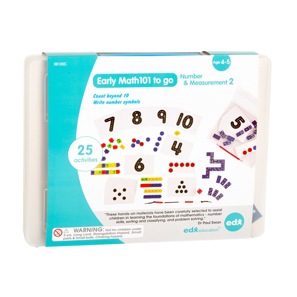 Early Math101 to go - Ages 4-5 - Number & Measurement - In Home Learning Kit for Kids - Homeschool Math Resources with 25+ Guided Activities - CTU38120 | Learning Advantage | Measurement