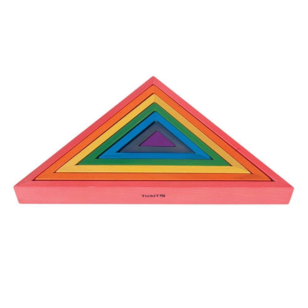 Wooden Rainbow Architect Triangles - CTU73418 | Learning Advantage | Blocks & Construction Play