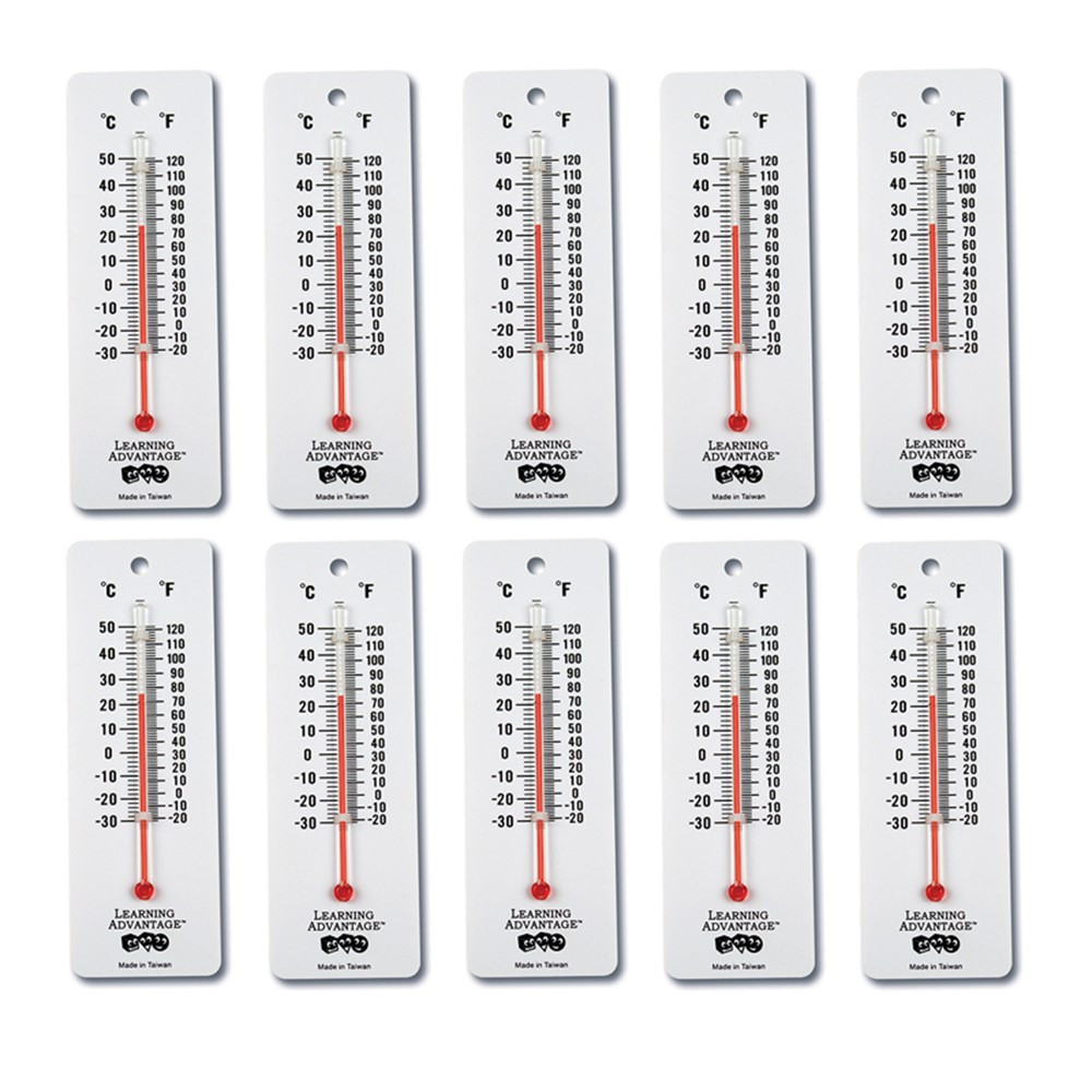 Pack of 10 Learning Advantage Student Thermometers 