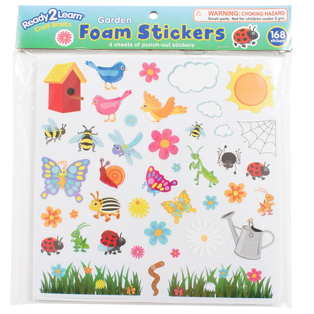Foam Stickers, Garden, Pack of 168 - CTUCE10067 | Learning Advantage | Stickers