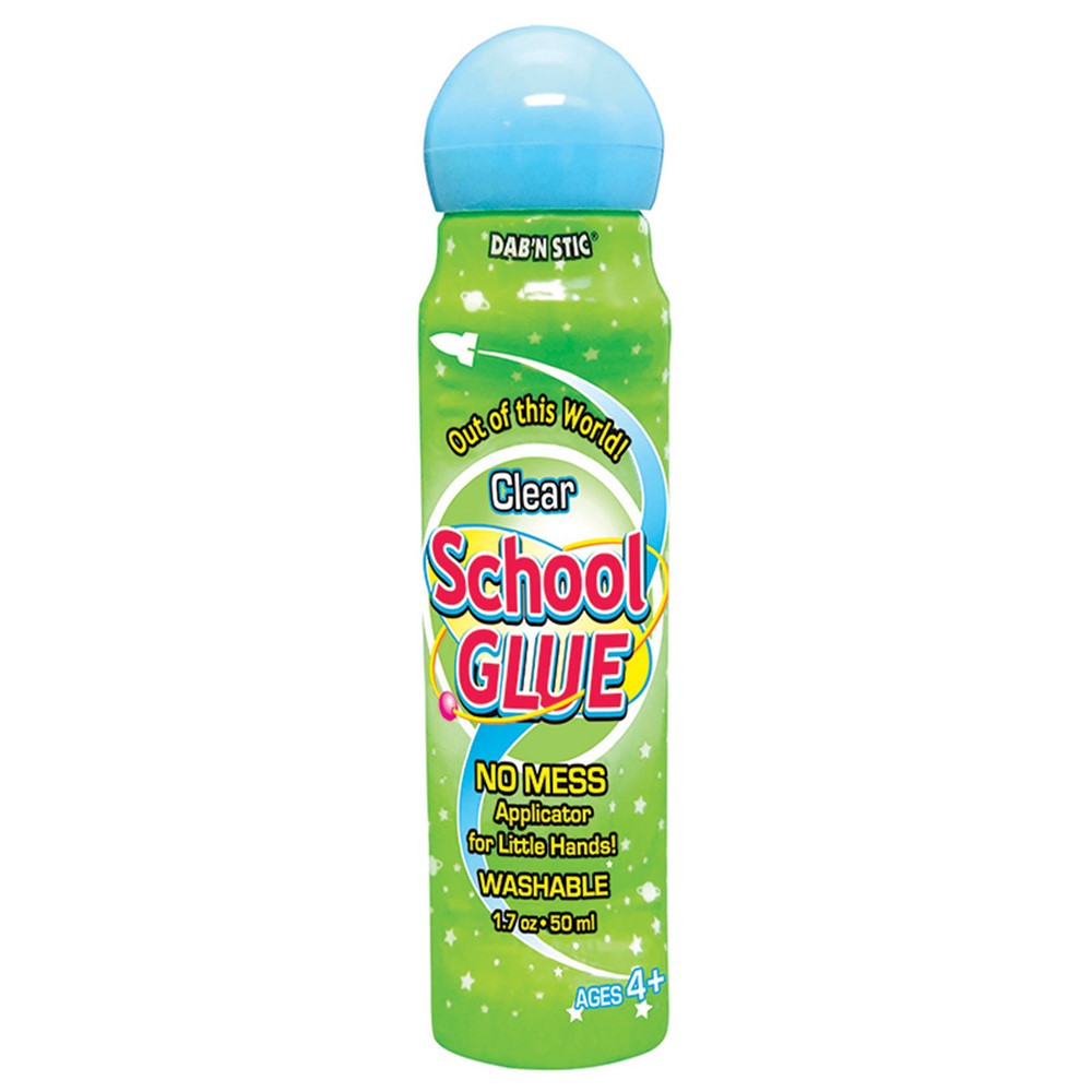 Crafty Dab'N Stic Non-Toxic Odorless School Glue, 1.75 oz Bottle, Dries  Clear, Pack of 6 - CV-50798, Crafty Dab - A Div. Of C J Venne Ll