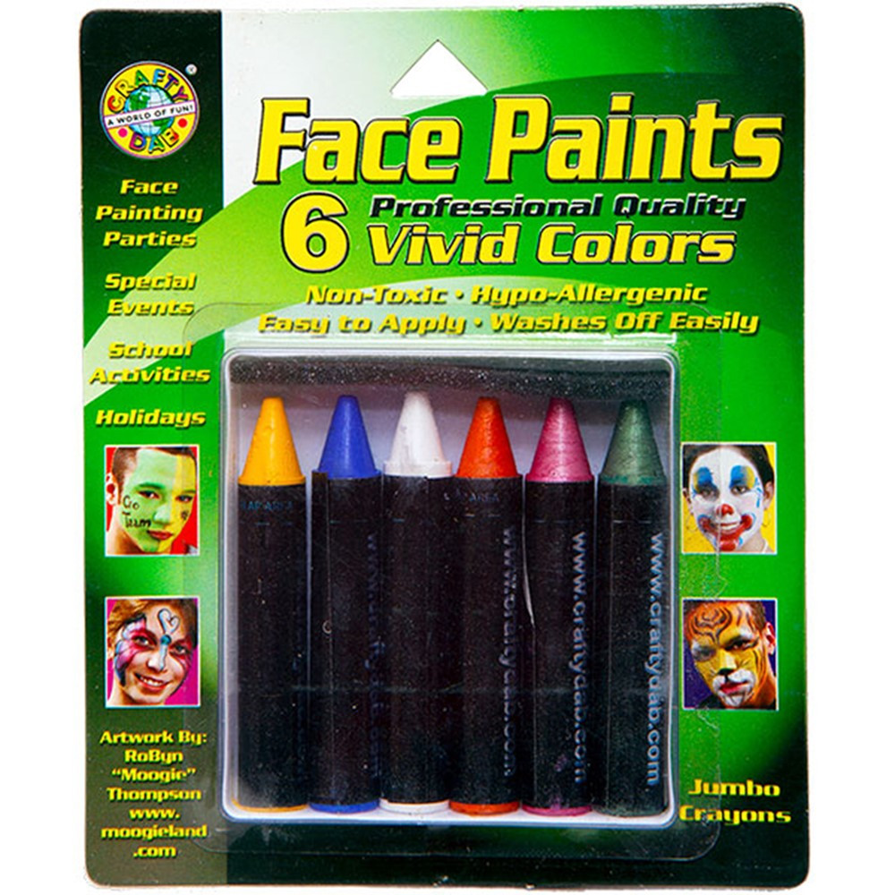 CV-80030 - Crafty Dab Jumbo Crayon Face Paints Vivid Colors in Paint