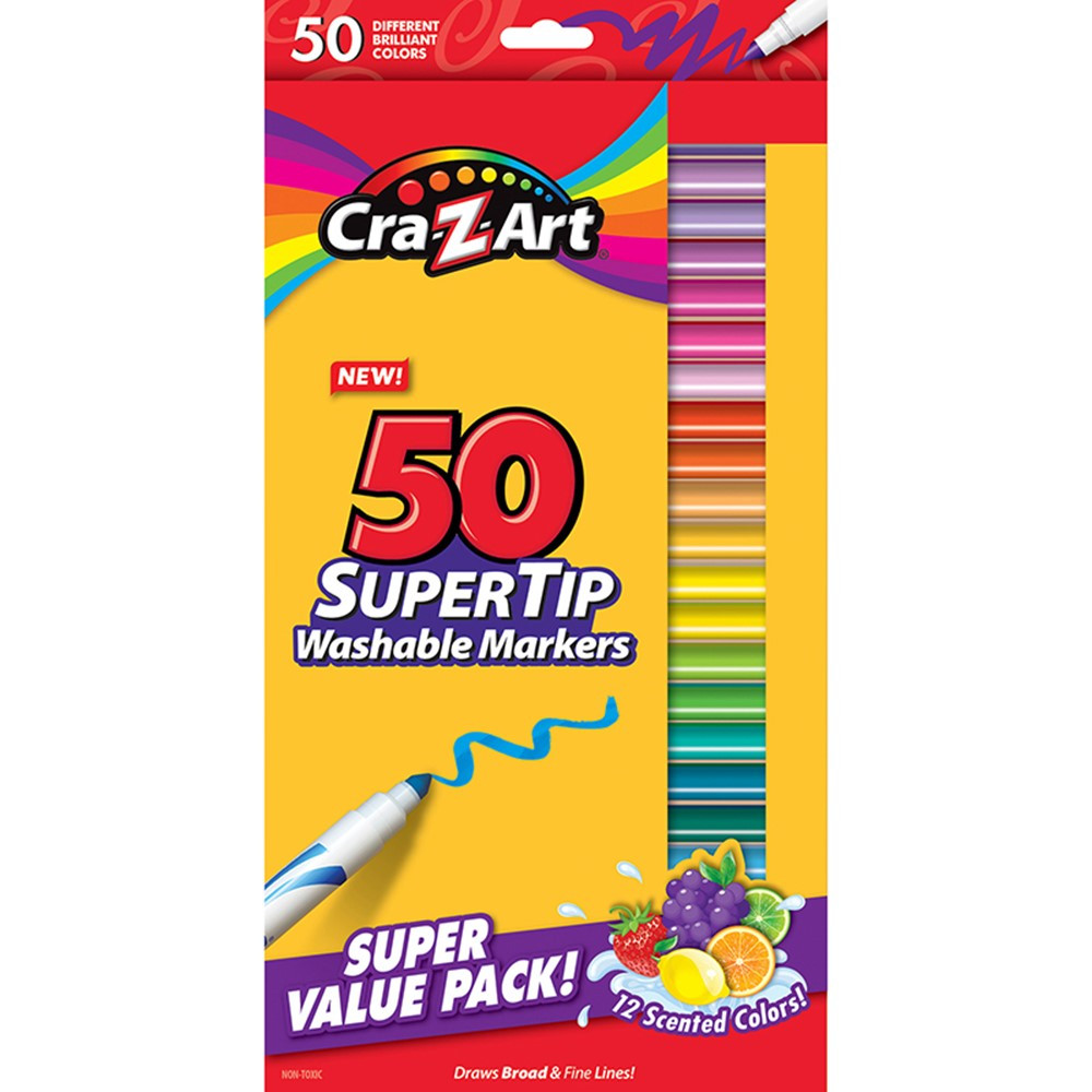 50 ct. Washable Super Tip Markers