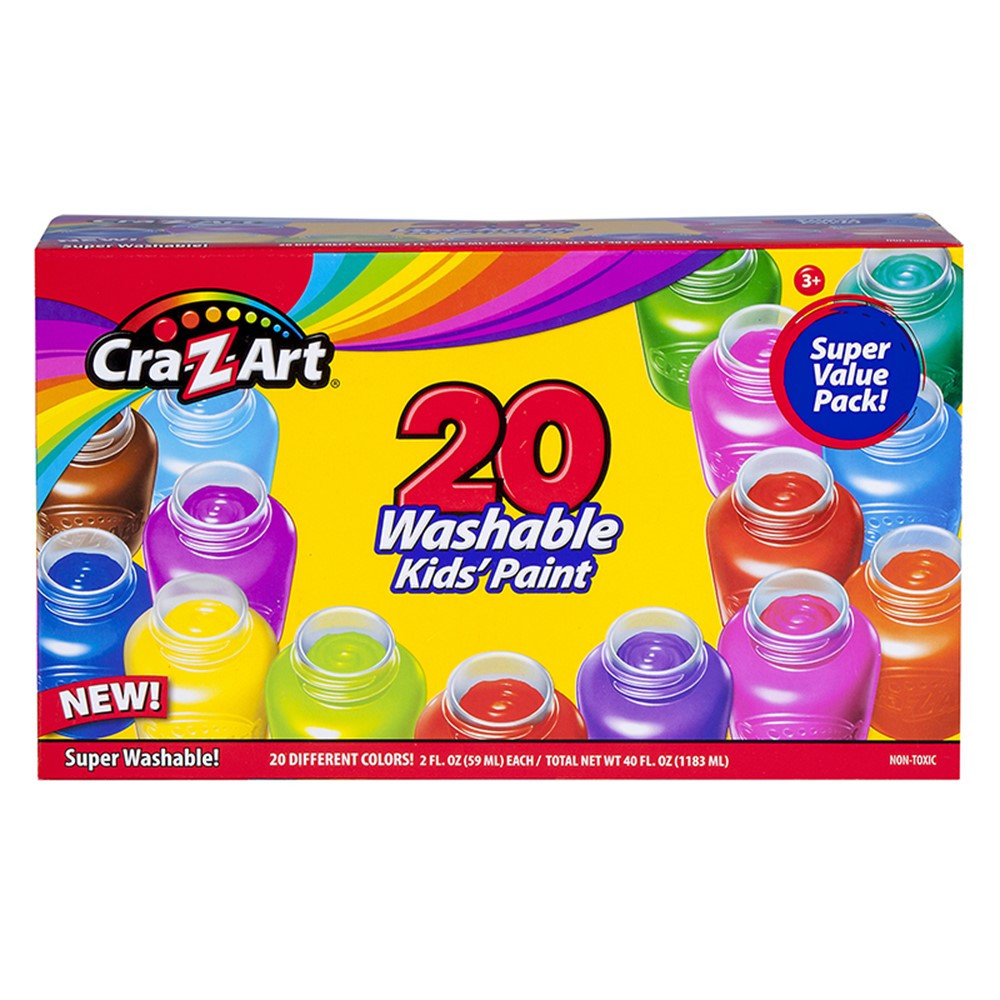 Washable Poster Kids Paint, 20 Count - CZA106456 | Larose Industries Llc - Cra-Z-Art | Paint