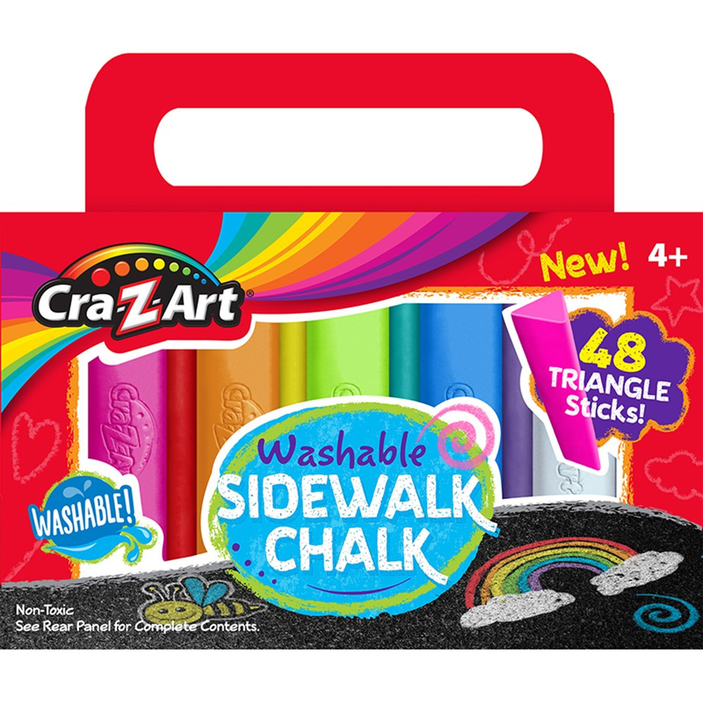 Washable Triangle Sidewalk Chalk Set, 48 Pieces - CZA108804 | Larose Industries Llc | Chalk