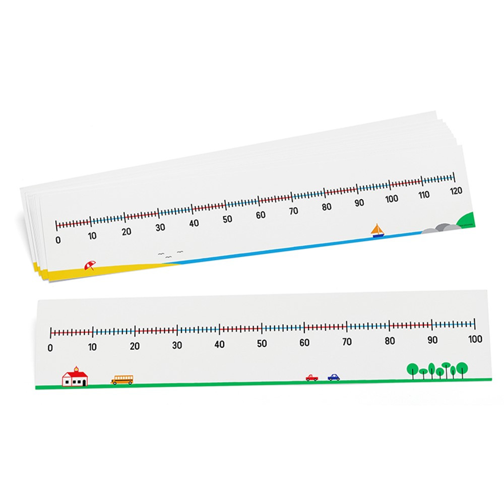 DD-211558 - 2 Sided Num Lines 0-100/0-120 10Set Write On/Wipe Off in Number Lines