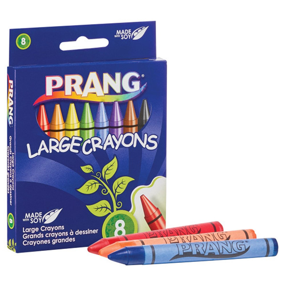 Soybean Crayons, Large, 8 Colors - DIX00900 | Dixon Ticonderoga Company | Crayons
