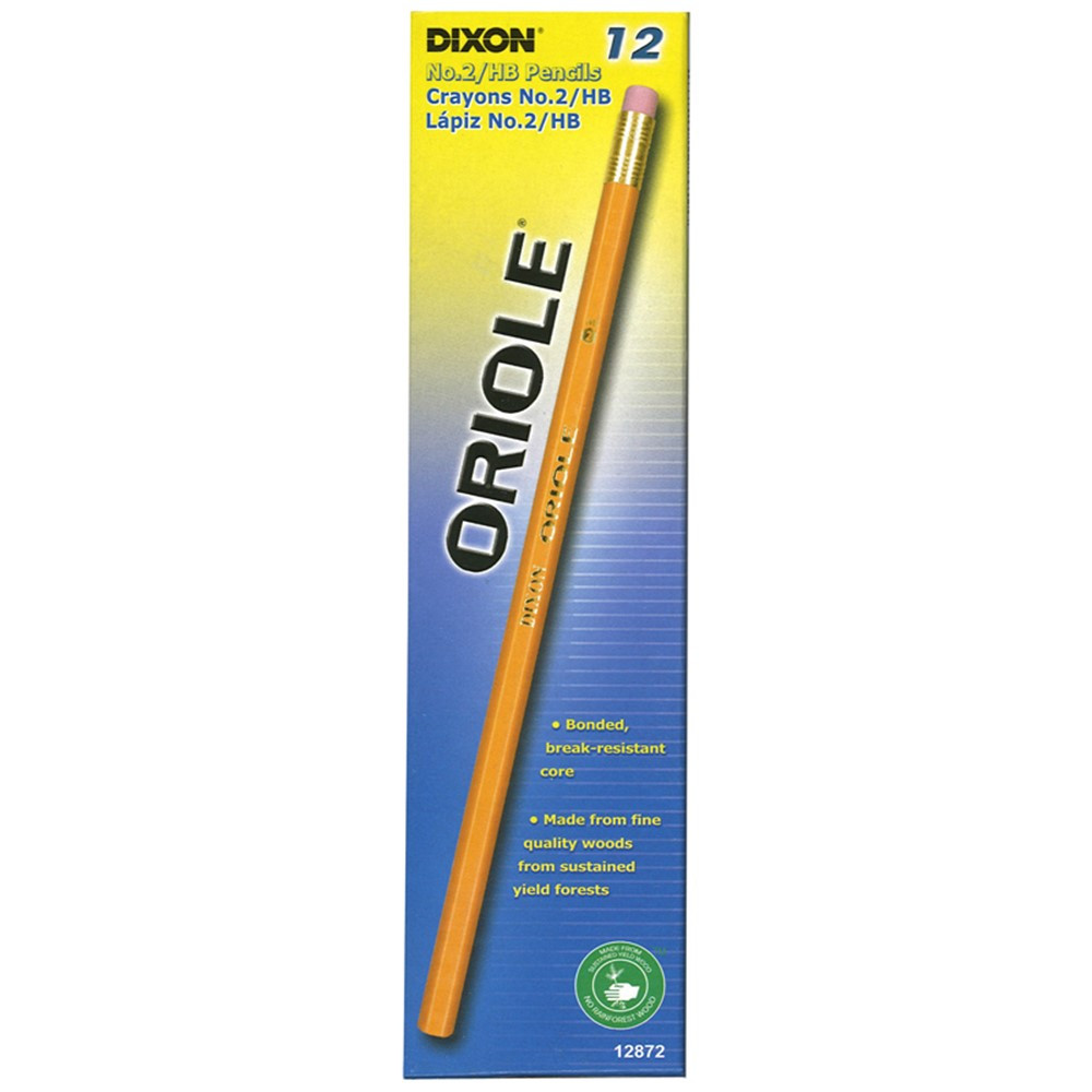 DIX12872 - Oriole Black Lead Pencil No 2 Unsharpened in Pencils & Accessories