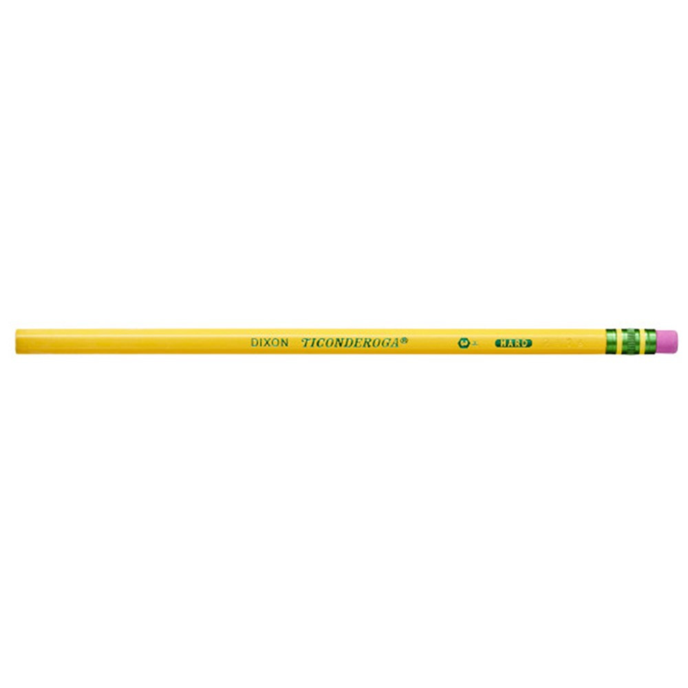 Original Ticonderoga Pencils, No. 3 Hard Yellow, Unsharpened, Box of 12 - DIX13883 | Dixon Ticonderoga Company | Pencils & Accessories