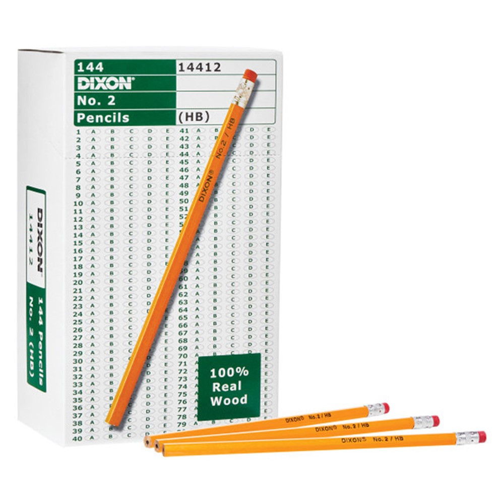 No. 2 Pencils, Yellow, Box of 144 - DIX14412 | Dixon Ticonderoga Company | Pencils & Accessories