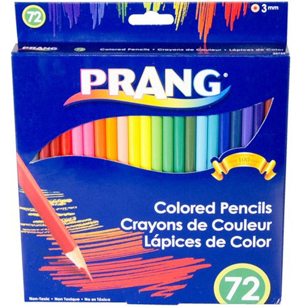 Colored Pencils, 3.3mm, Sharpened, 72 Colors - DIX22725 | Dixon Ticonderoga Company | Colored Pencils