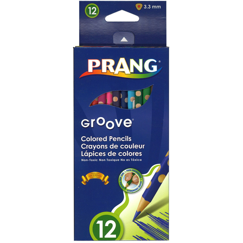 DIX28112 - Prang Groove Colored Pencils 12 Ct in Colored Pencils