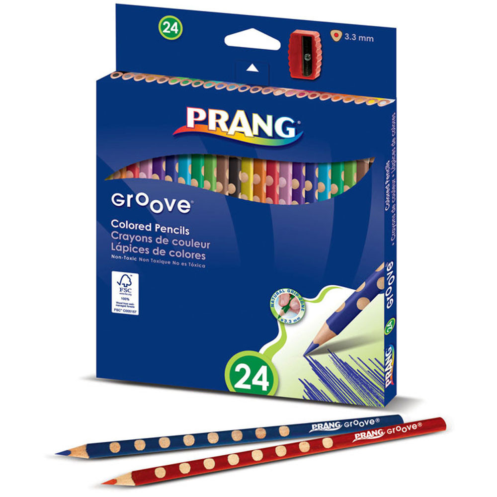 DIX28124 - Prang Groove Colored Pencils 24 Ct in Colored Pencils