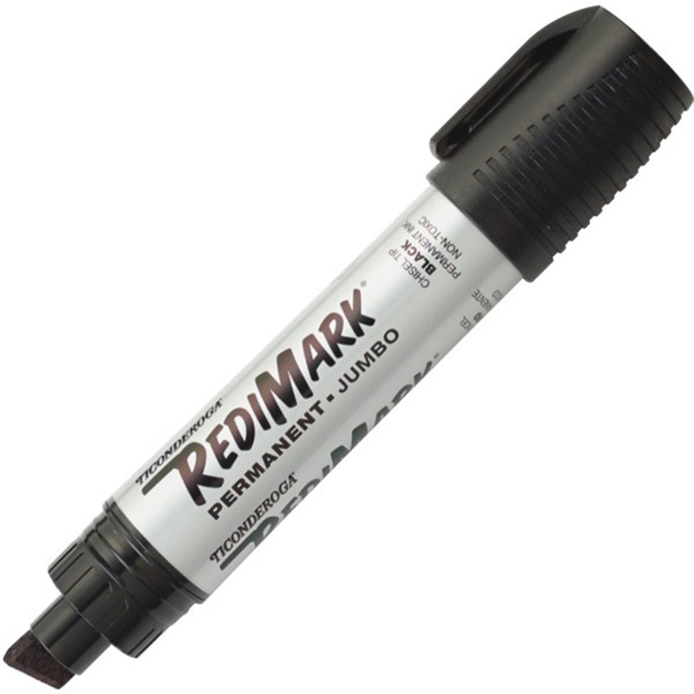 RediMark Jumbo Permanent Marker, Black - DIX87021 | Dixon Ticonderoga Company | Markers