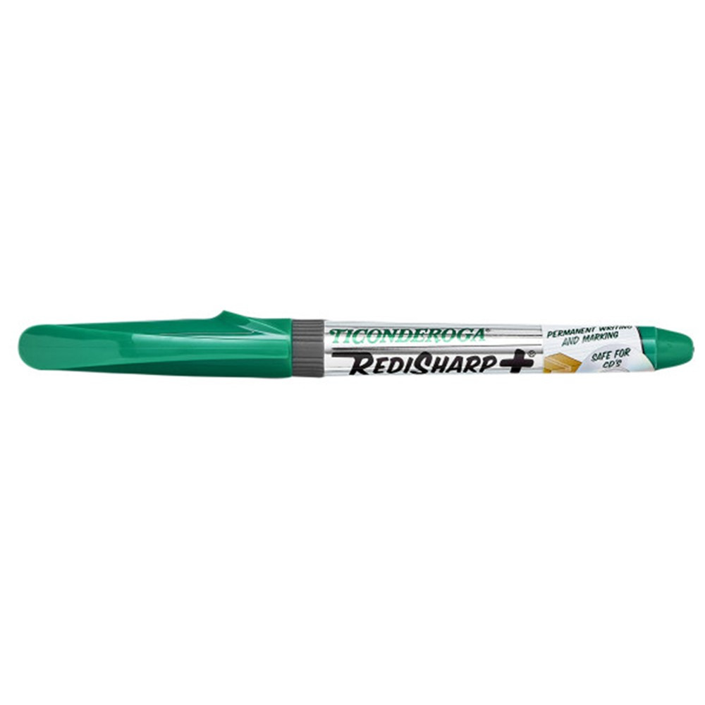 RediSharp+ Fine Point Permanent Markers, Green, Pack of 12 - DIX98204 | Dixon Ticonderoga Company | Markers