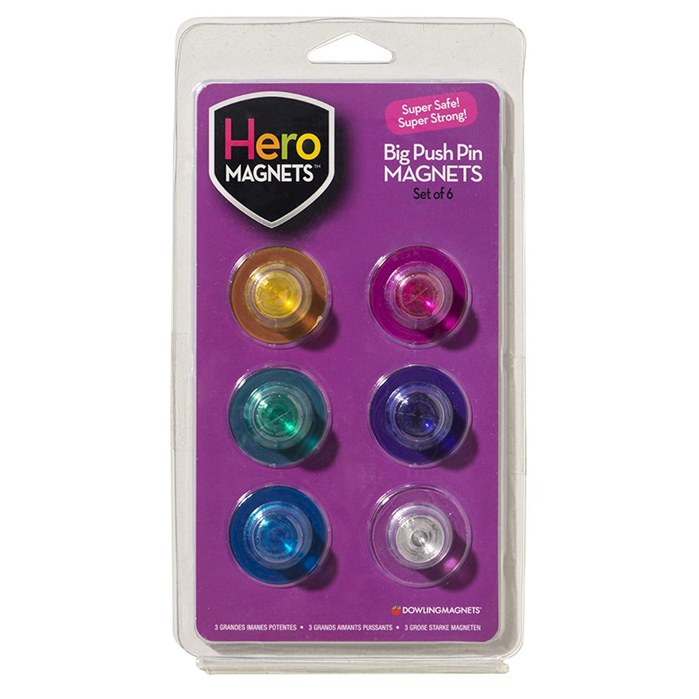 DO-735019 - Hero Magnets Big Push Pin Magnets in Whiteboard Accessories