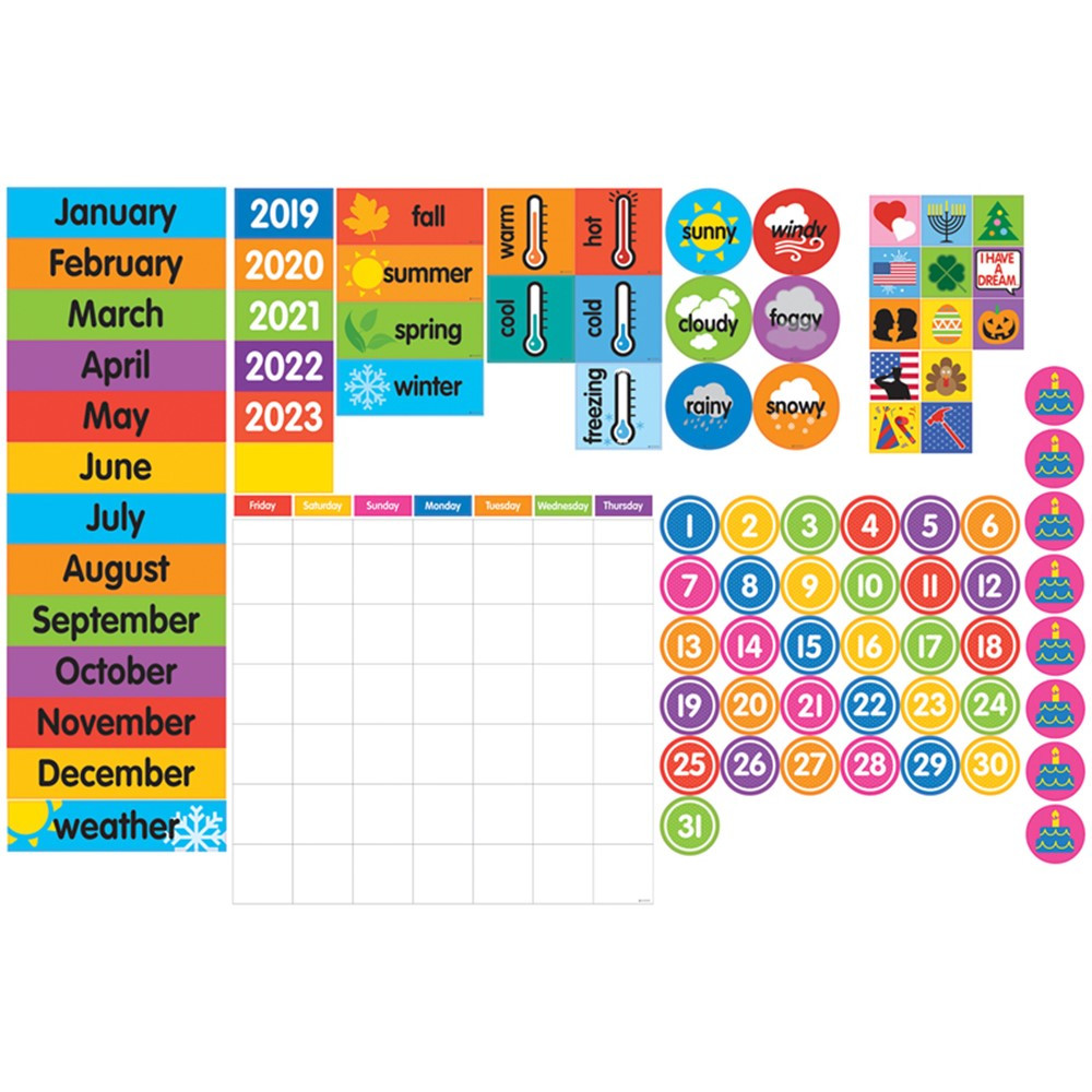 Giant Magnetic Calendar Set 94 Pieces DO 735025 Dowling Magnets