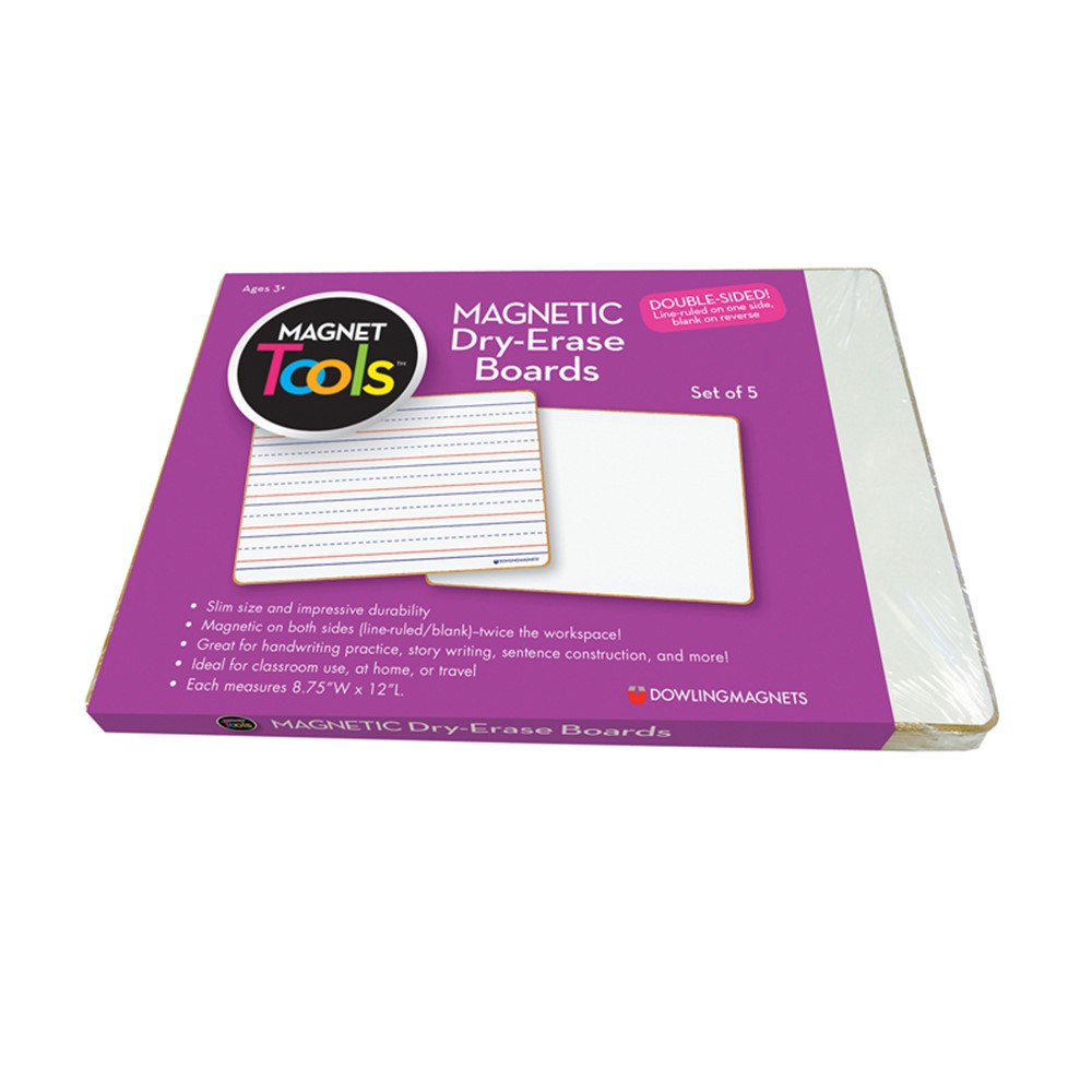 Magnetic Dry-Erase Lined & Blank Board, Set of 5 - DO-735206 | Dowling Magnets | Dry Erase Boards