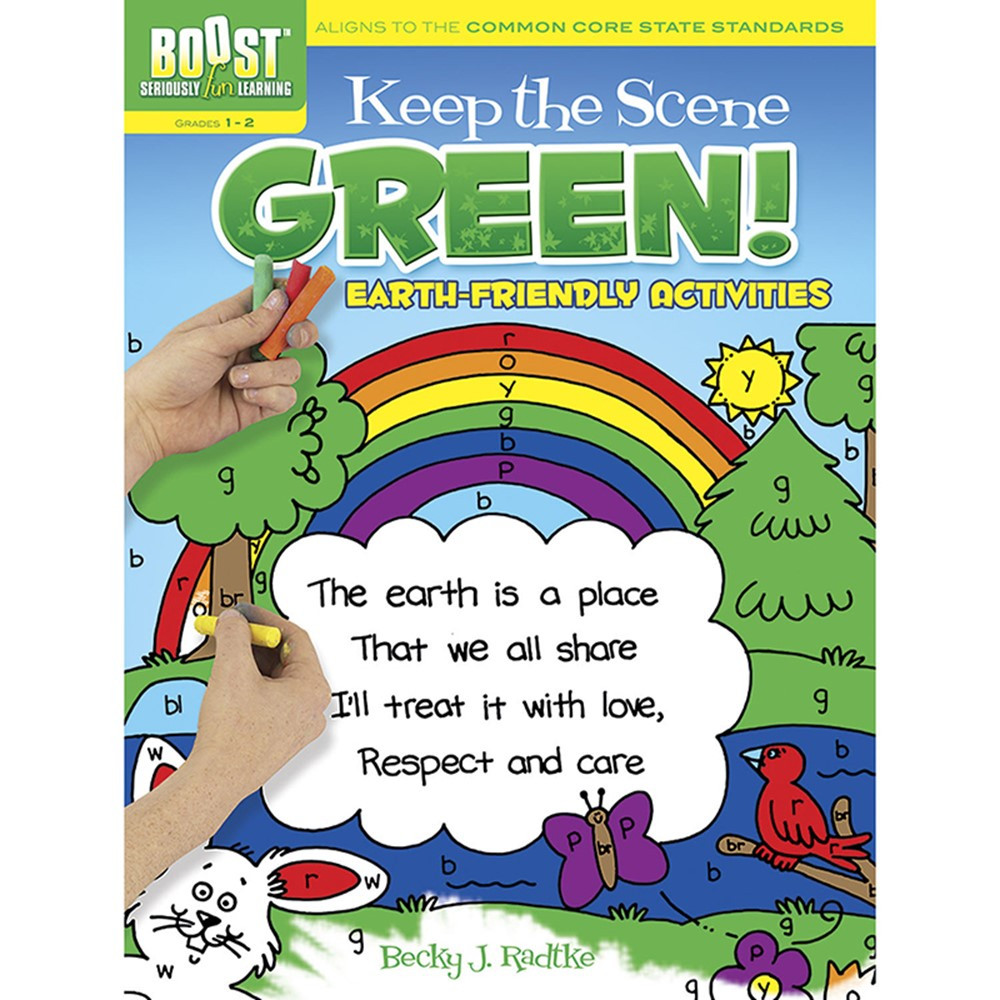 DP-494179 - Boost Keep The Scene Green Coloring Book Gr 1-2 in Art Activity Books