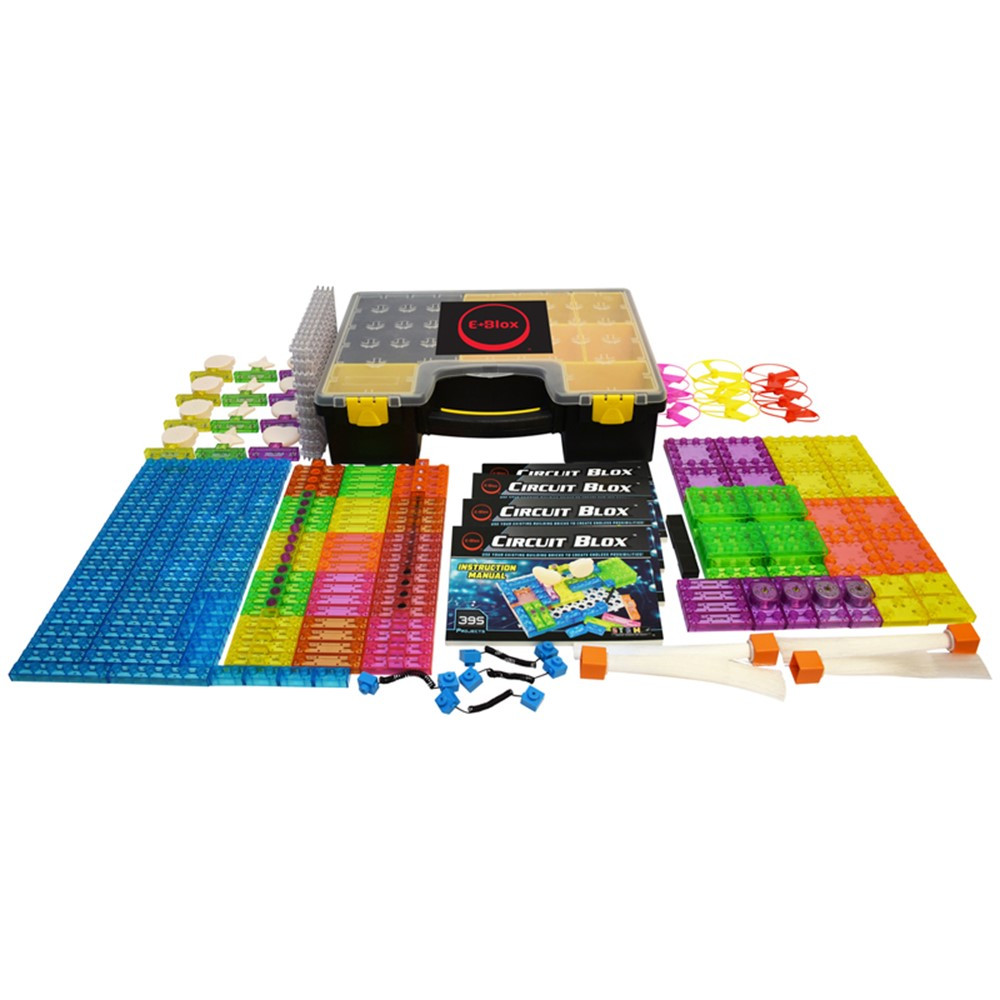 Circuit Blox 395, Circuit Board Building Blocks Classroom Set, 264 Pieces - EBLCB0422CS | E-Blox Inc. | Blocks & Construction Play