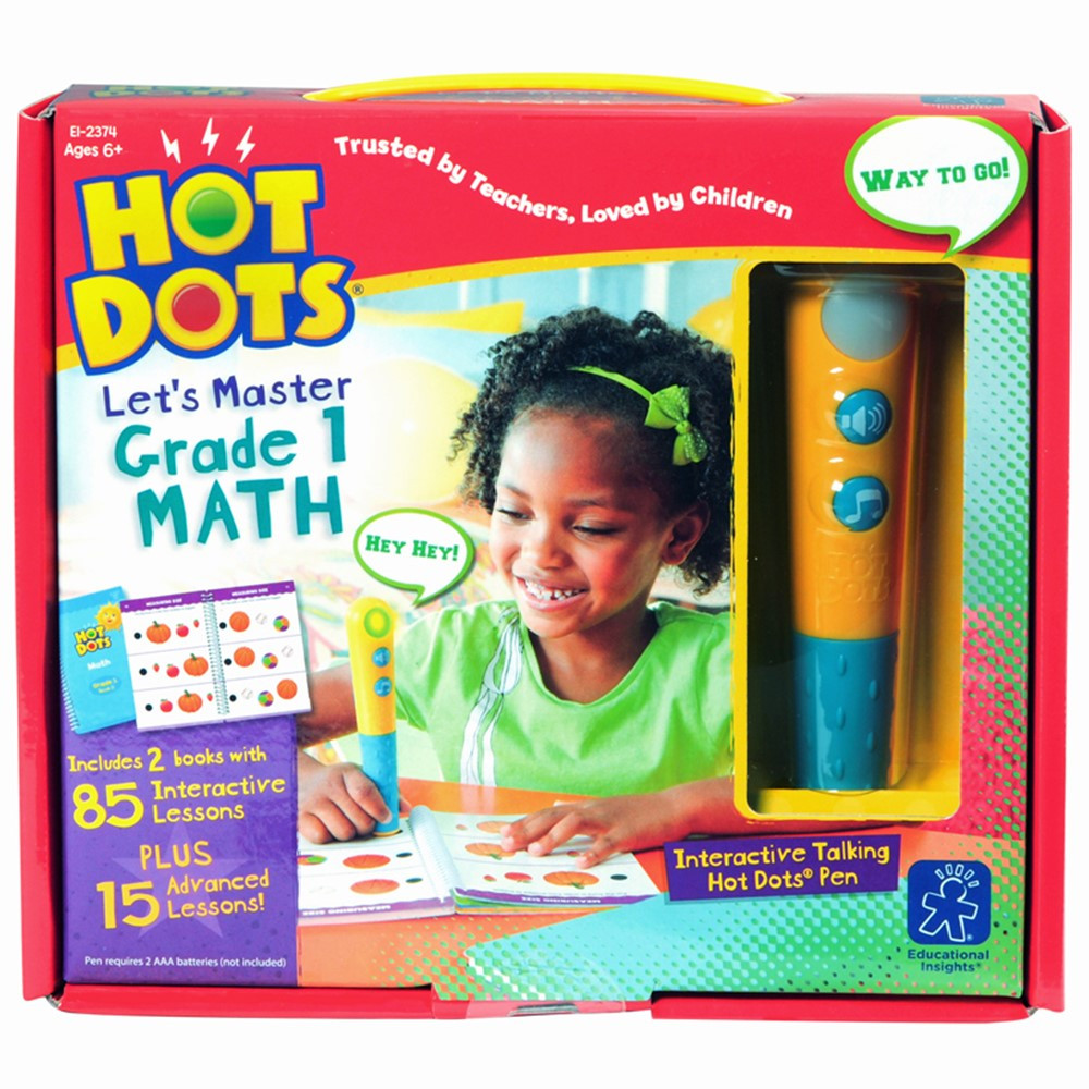 EI-2374 - Hot Dots Jr Lets Master Math Gr 1 in Hot Dots