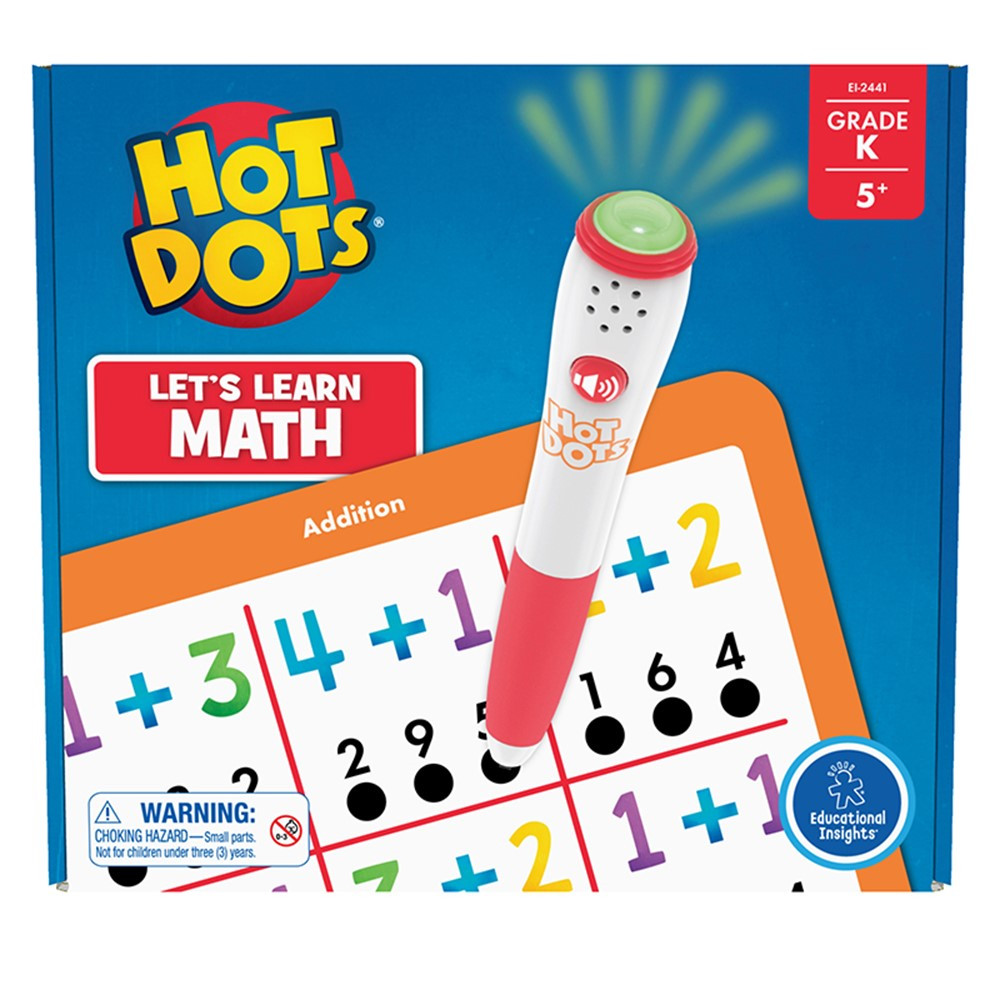 Hot Dots Let's Learn Kindergarten Math! - EI-2441 | Learning Resources | Hot Dots