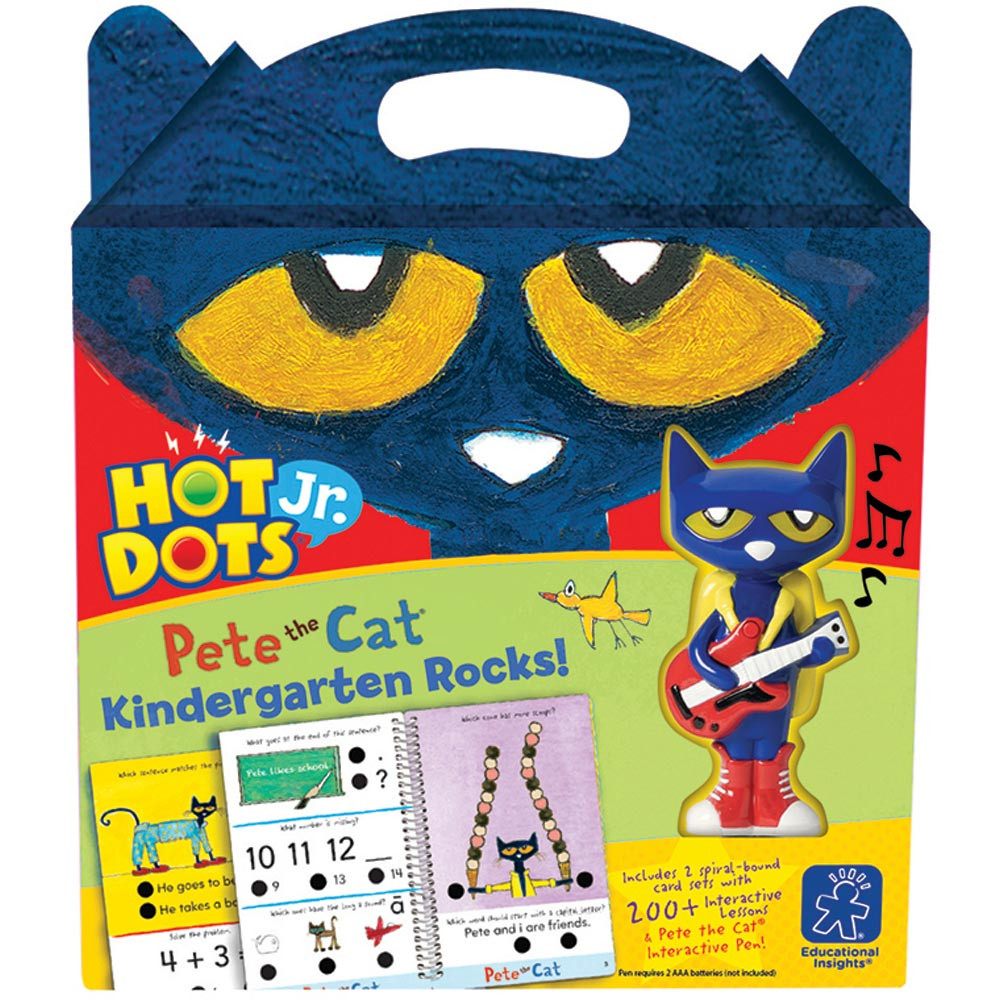 Hot Dots Jr. Pete the Cat Kindergarten Rocks! Set - EI-2454, Learning  Resources