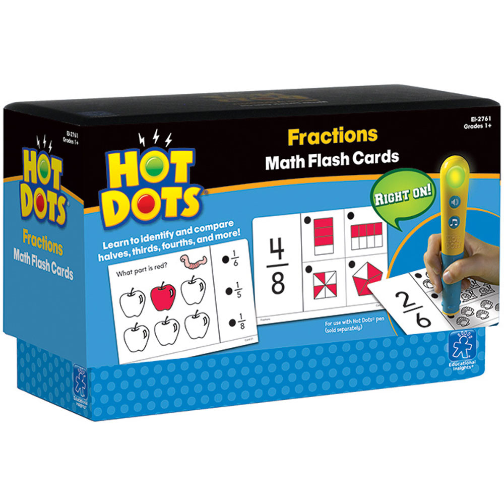 EI-2761 - Hot Dots Flash Cards Fractions in Hot Dots