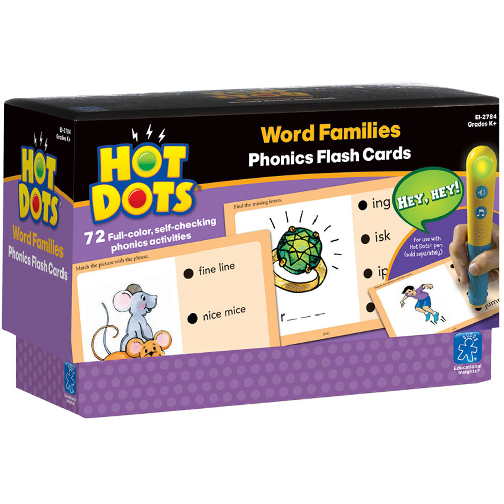 EI-2784 - Hot Dots Phonics Program Set 5 Word Families in Hot Dots