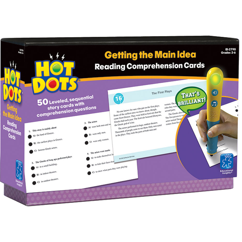 EI-2790 - Hot Dots Reading Comprehension Kits Set 1 Getting The Main Idea in Hot Dots