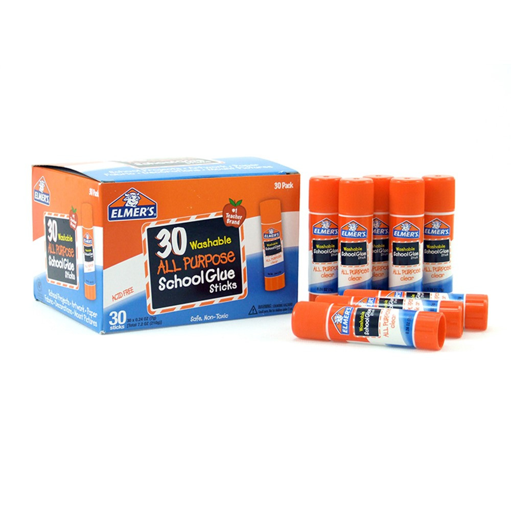 ELME556 - Elmers 30Pk School Glue Sticks All Purpose Washable in Glue/adhesives