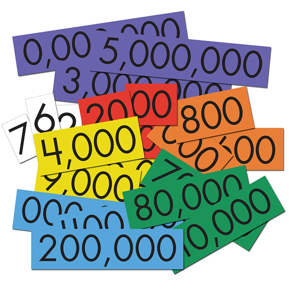 ELP626643 - 7-Value Whole Numbers Place Value Cards Set in Flash Cards