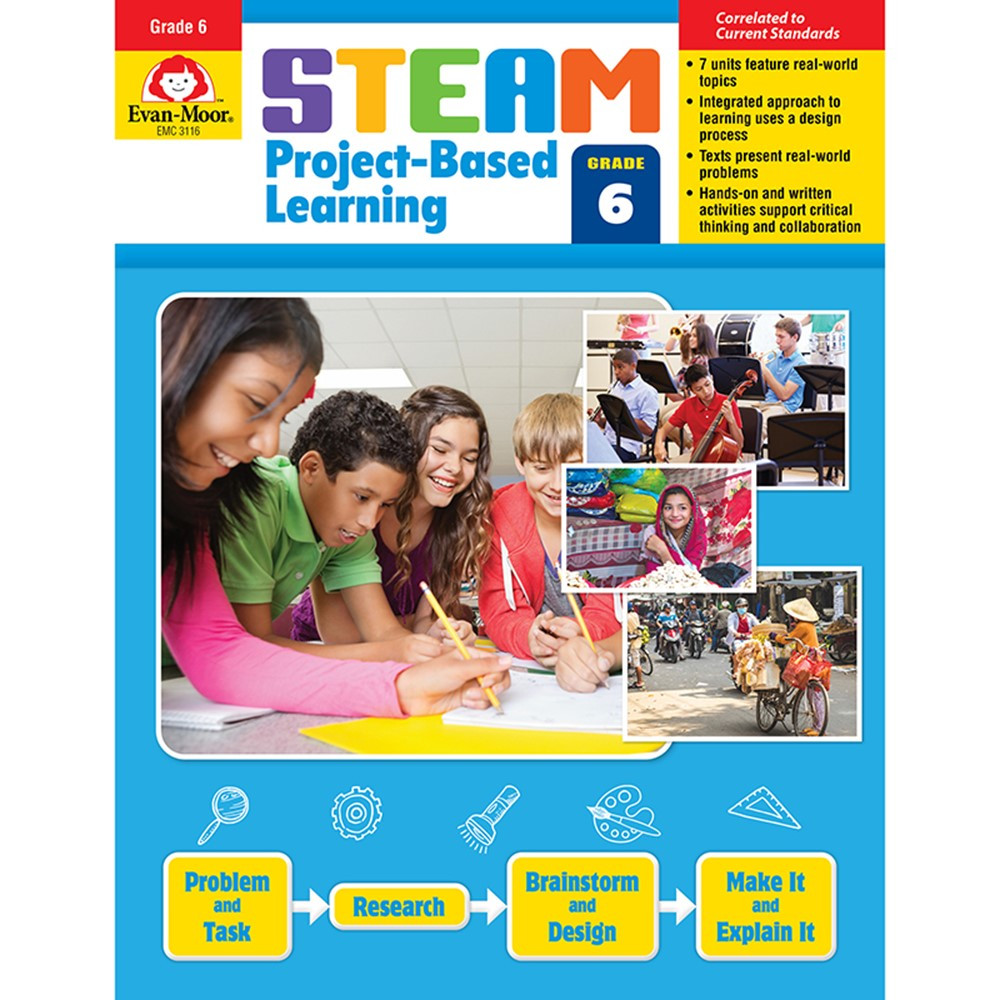 STEAM Project-Based Learning Activity Book - Grade 6 - EMC3116 | Evan-Moor | Skill Builders
