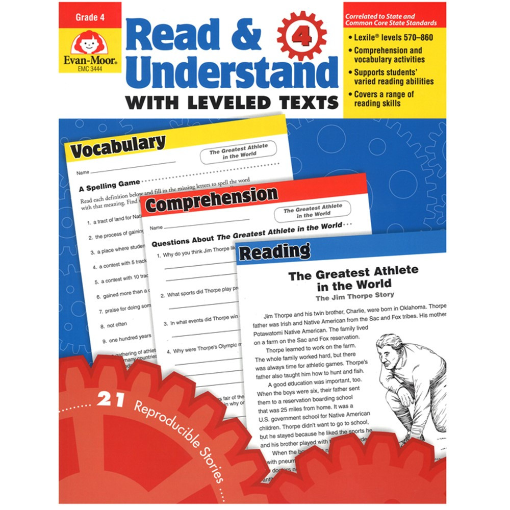 EMC3444 - Read And Understand With Leveled Texts Gr 4 in Reading Skills