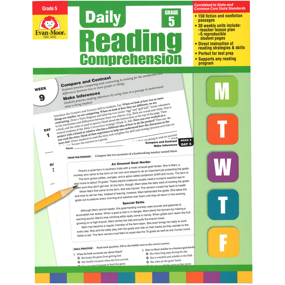EMC3455 - Daily Reading Comprehension Gr 5 in Comprehension