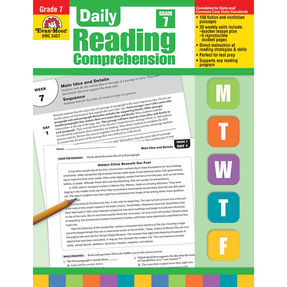 EMC3457 - Daily Reading Comprehension Gr 7 in Comprehension