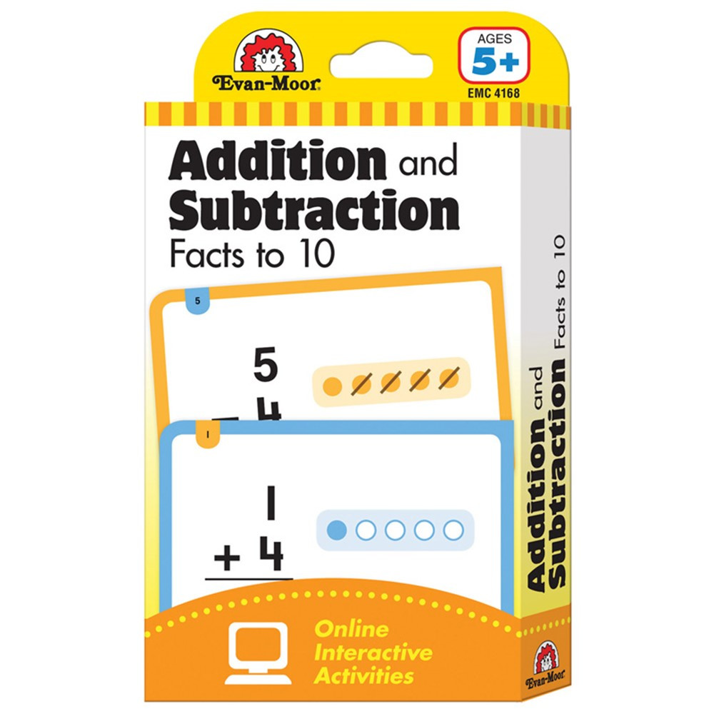 EMC4168 - Flashcard Set Addition And Subtraction Fact To 10 in Flash Cards