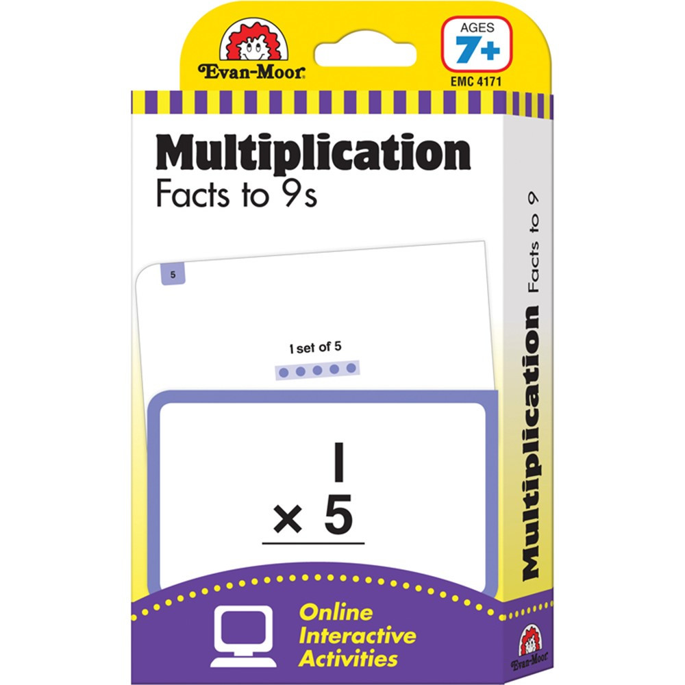 EMC4171 - Flashcard Set Multiplication Facts To 9S in Flash Cards